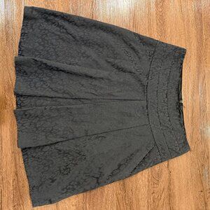 Tahari Black Cheetah Print Skirt